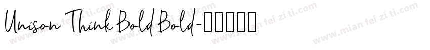 Unison Think Bold Bold字体转换